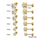 6 Pairs Suit (3mm-8mm） / Gold