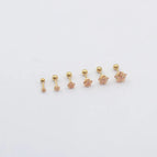 Gold Champagne Diamond / 1 1.2 Pin 6mm Rod 3mm Drill