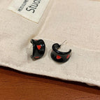 EQT028 Black and Red Heart C Ring