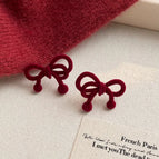 Flocked Bow-Silver Needle