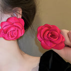 78# Silver Needle-Rose Red Flowers