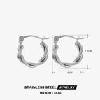 Twist Ear Clip-Steel Color