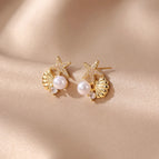 Gold / Zircon Starfish Pearl