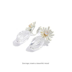 【2971】Daisy Water Drop Mosquito Coil Ear Clip
