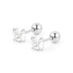Steel Color round White Zirconium / 0.8*6*5 * 4mm