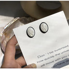 A Pair of Oval Stud Earrings