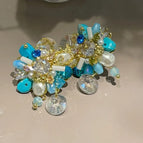 E2628 Turquoise Colorful Flower