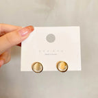 Opal stone ear studs
