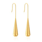 Large Water Drop Hook Earrings Golden Ms-046