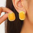 24#Square yellow gemstone