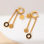 Golden Circle Love Heart Earrings