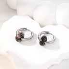 Black Pink Textured Natural Stone