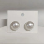 Flat pearl earrings 16mm