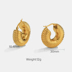 Threaded Earrings-Gold