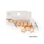 Star Pearl Earrings Set 0438