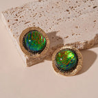110# Silver Needle-Gold/1.3*1.1cm-Green