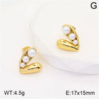 17*15mm / Gold / 1 Pair/Package
