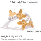 adjustable / Mixed colors of gold and silver / 1Pc Ring