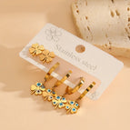 Four-Leaf Flower Ear Studs