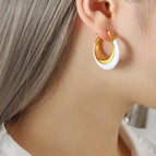 F786-White Earrings