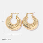 Gold / Wave Pattern Earrings