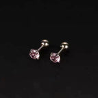 Silver Claw Powder Zirconium / 3mm Pair