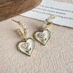 Love Heart Flowers Earrings