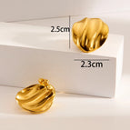 Pleated Round 3-Gold