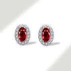 Pomegranate Red [January] White Gold Color / 925 Silver