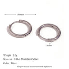 Classic Solid Ear Ring-Silver-16mm