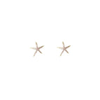 Diamond Starfish Stud Earrings