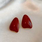 10# Silver Needle-Gold/1.3*1.1cm-Red Water Drop