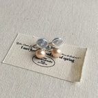 Champagne 8mm Steamed Bread Pearl Ear Clip