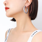 F255-Steel Medium Earrings