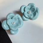 Blue ear studs