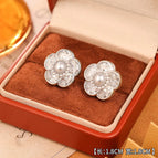 16 # Super Fairy Zircon Flower Earrings