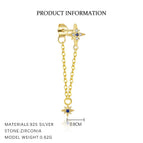 E4885-Yellow Gold/Single / 925 Silver