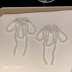White Pearl Tassel Earrings (G4038)