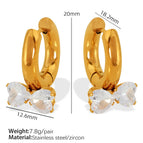 White Zircon Earrings