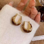 Amber U-Shaped Earrings