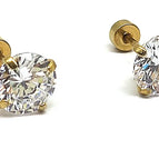 8mm Gold with White Zirconium