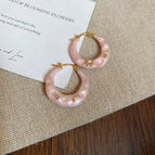 30# Ear Clip-Gold/1.3*1.1cm-Pink