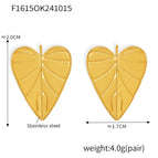 F1615-Golden Love Heart Earrings