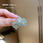Gold Zircon Heart Earrings (G4873)