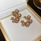 37# Silver Needle-Champagne-C-shaped pearl