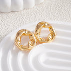 Golden Irregular Earrings