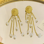 22# Flower Disk Tassel Ear Studs (Ga0622)