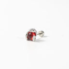 2#Colorful Red (Finished Product One Piece) / F136 Titanium Alloy Rod (0.8mm Thick*6mm Long)