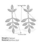 EH855S Steel Color Earrings