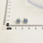 Blue Snowflake Zircon-Silver Needle
